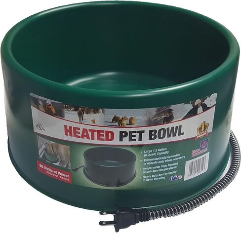 Farm Innovators Heated Dog Cat Goat Pet 60 Watt 1.5 Gallon Plug in Water Bowl in Saudi Arabia