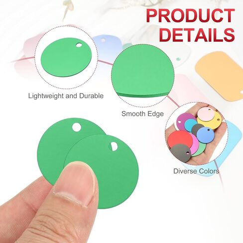 PATIKIL Round Metal Stamping Blanks Tags 1.6", 25 Pcs Round Anodized Aluminum Blank Laser Engraving Dog ID Name Tag with Hole for Pet Craft DIY Decorative, Black in Saudi Arabia
