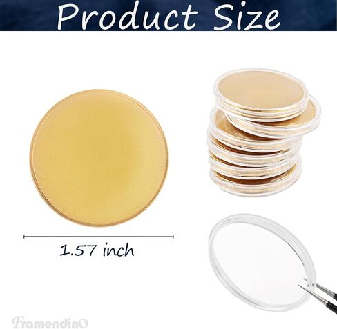 Framendino, 15 Pack Blank Challenge Coins Laser Engraving Stamping with Acrylic Protection Boxes for DIY Crafts Styles A in Saudi Arabia