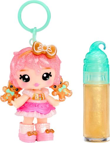Yummiland x Holiday Lip Gloss Doll - Gigi Gingerbread Includes DIY Lip Gloss + Keychain, Cosmetic Play, Seasonal Holiday Collectible, Gift, Ages 4+ in Saudi Arabia