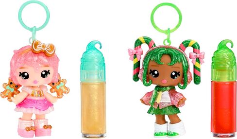 Yummiland x Holiday Lip Gloss Doll - Gigi Gingerbread Includes DIY Lip Gloss + Keychain, Cosmetic Play, Seasonal Holiday Collectible, Gift, Ages 4+ in Saudi Arabia
