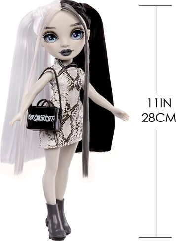 Rainbow High Shadow High Heather - Grayscale 11" Fashion Doll. Black and White Hair & Outfit & Handbag in Saudi Arabia