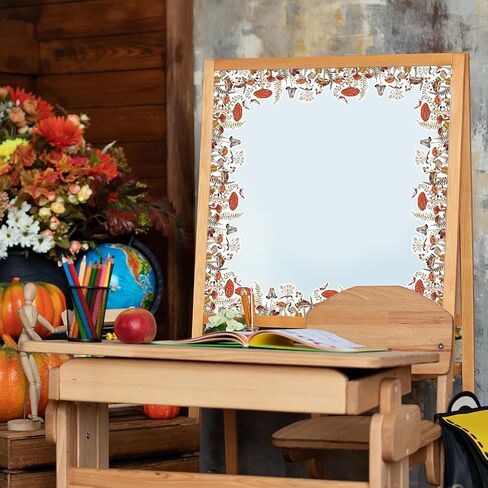 65Ft Fall Bulletin Board Border Woodland Mushroom Die Cut Trim Border Roll for Autumn Harvest Thanksgiving Classroom Office Party Chalkboard Wall Decoration in Saudi Arabia