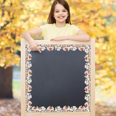 65Ft Fall Bulletin Board Border Woodland Mushroom Die Cut Trim Border Roll for Autumn Harvest Thanksgiving Classroom Office Party Chalkboard Wall Decoration in Saudi Arabia