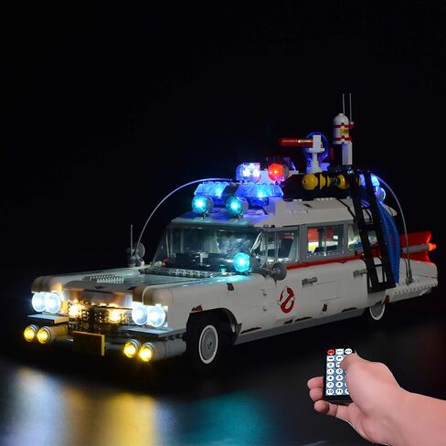 T-Club Upgrade RC LED Light Kit مع صوت لـ Lego Ghostbusters Ecto-1 10274 ، مجموعة الإضاءة المتوافقة مع LEGO 10274 (لا تشمل مجموعة البناء) (مع Sound RC) in Kuwait