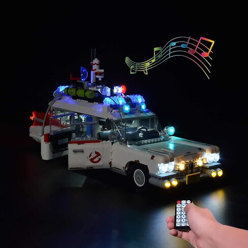 T-Club Upgrade RC LED Light Kit مع صوت لـ Lego Ghostbusters Ecto-1 10274 ، مجموعة الإضاءة المتوافقة مع LEGO 10274 (لا تشمل مجموعة البناء) (مع Sound RC) in Kuwait