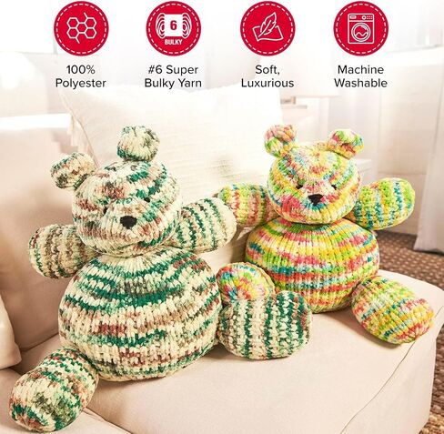 Premier Yarns Basix Chenille Tie Dye ، Super Bulky Chenille Yarn ، 2180-09 in Harmony in Saudi Arabia