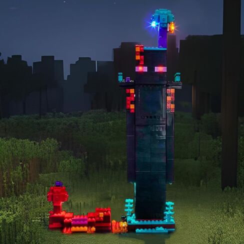 إضاءة LED متوافقة مع LEGO 21279 برج Enderman ، مجموعة الضوء المتوافقة مع Lego Minecraft 21279 ، لم يتم تضمين مجموعة النموذج - فقط الأضواء in Saudi Arabia