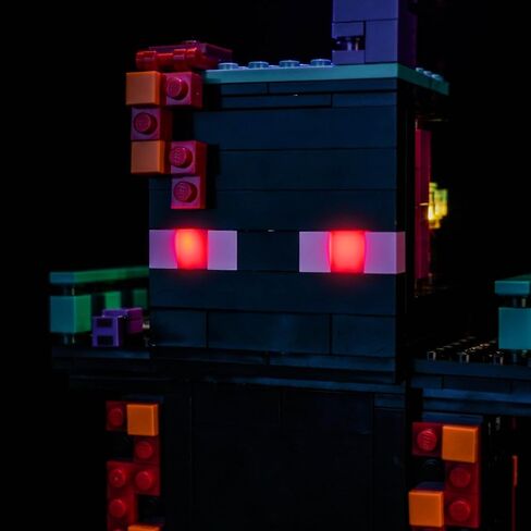 إضاءة LED متوافقة مع LEGO 21279 برج Enderman ، مجموعة الضوء المتوافقة مع Lego Minecraft 21279 ، لم يتم تضمين مجموعة النموذج - فقط الأضواء in Saudi Arabia