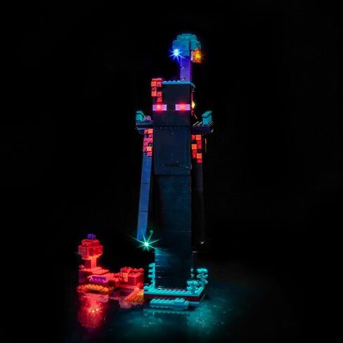 إضاءة LED متوافقة مع LEGO 21279 برج Enderman ، مجموعة الضوء المتوافقة مع Lego Minecraft 21279 ، لم يتم تضمين مجموعة النموذج - فقط الأضواء in Saudi Arabia