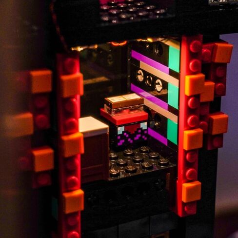 إضاءة LED متوافقة مع LEGO 21279 برج Enderman ، مجموعة الضوء المتوافقة مع Lego Minecraft 21279 ، لم يتم تضمين مجموعة النموذج - فقط الأضواء in Saudi Arabia