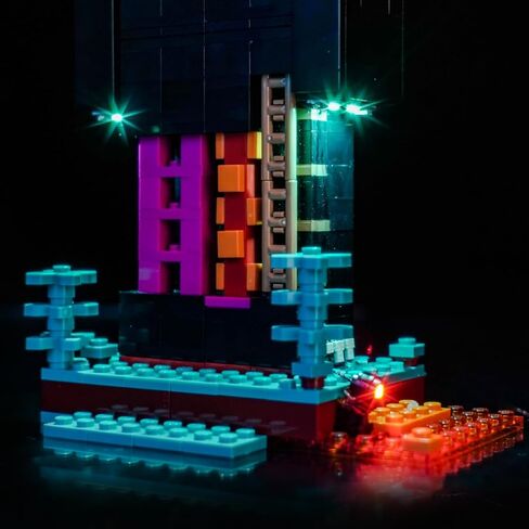 إضاءة LED متوافقة مع LEGO 21279 برج Enderman ، مجموعة الضوء المتوافقة مع Lego Minecraft 21279 ، لم يتم تضمين مجموعة النموذج - فقط الأضواء in Saudi Arabia