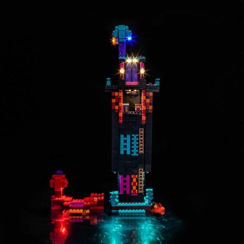 إضاءة LED متوافقة مع LEGO 21279 برج Enderman ، مجموعة الضوء المتوافقة مع Lego Minecraft 21279 ، لم يتم تضمين مجموعة النموذج - فقط الأضواء in Saudi Arabia