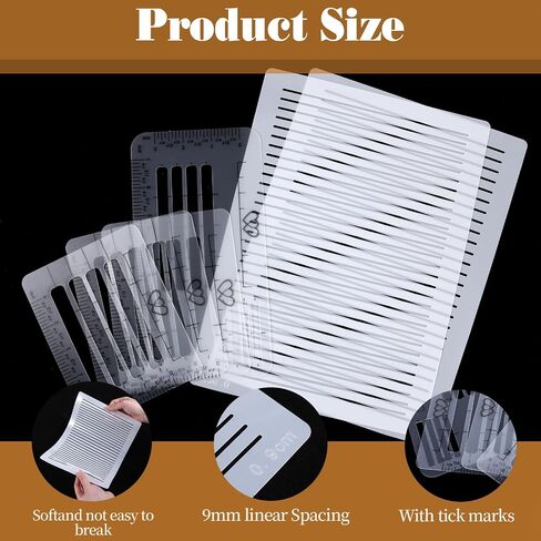 6pcs stency Straight Line Stencil ، Stencils for Journaling ، Line Drawing Stencil Lettering Guide ، Stencils Templates for Card Paper Journal Lettering in Saudi Arabia