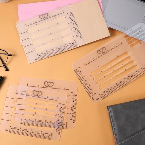 6pcs stency Straight Line Stencil ، Stencils for Journaling ، Line Drawing Stencil Lettering Guide ، Stencils Templates for Card Paper Journal Lettering in Saudi Arabia