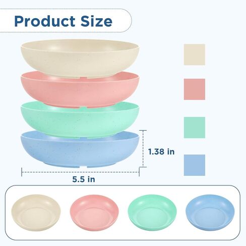 48 Pack Cat Dishes Whisker Friendly, 5.6 Inch Whisker Fatigue Relief Cat Bowl Shallow Wide Pet Food and Water Bowl, Durable Cats Wet Feeding Bowls for Indoor Outdoor Cats Kittens(4 Colors) in Saudi Arabia
