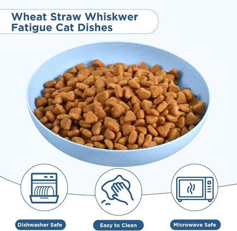 48 Pack Cat Dishes Whisker Friendly, 5.6 Inch Whisker Fatigue Relief Cat Bowl Shallow Wide Pet Food and Water Bowl, Durable Cats Wet Feeding Bowls for Indoor Outdoor Cats Kittens(4 Colors) in Saudi Arabia