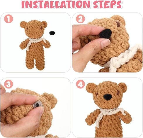 120pcs أنوف أنوف وردية أسود بلوش أنوف سلامة الكروشيه أنف 4 حجم محشو بالحيوانات التي تتدفق مع الغسالات ، وأفخم دمية لوازم 11/14/16/18 ملم in Saudi Arabia