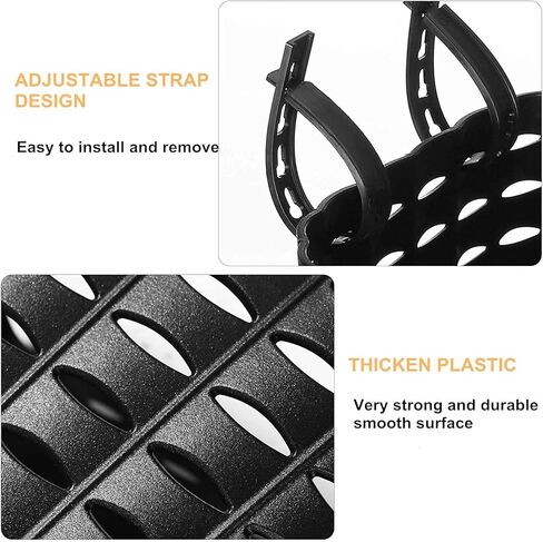 سلة دراجة للأطفال من Freefish مع تصميم أشرطة قابلة للتعديل، سلة دراجة مقود لملحقات دراجات الأطفال (أسود) in Kuwait