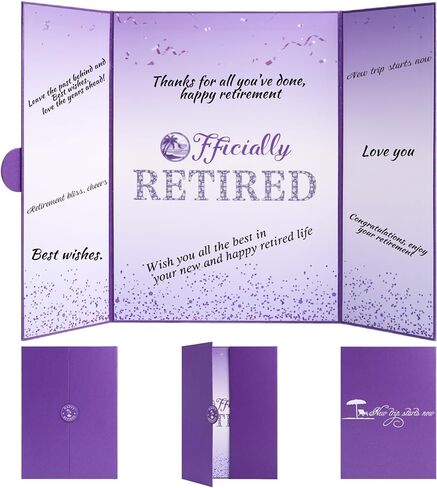 Retirement Party Decorations Large Retird Card Signing Black Gold Happy Retirement Guest Book Creative retirement Card for Men Women in Saudi Arabia