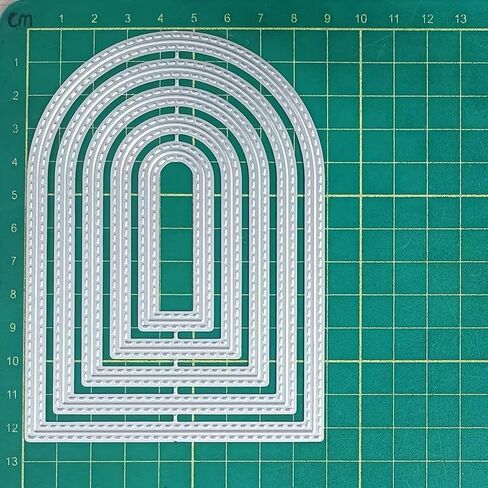 Silver Overlap Arched Border Metal Cutting Dies for Card Making Kit Embossing Paper Die Cuts Scrapbook Machine Stencils Storage Pockets Supplies,Embossing Kit，Scrapbooking,Die-Cutting and Embossing in Saudi Arabia