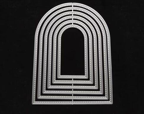 Silver Overlap Arched Border Metal Cutting Dies for Card Making Kit Embossing Paper Die Cuts Scrapbook Machine Stencils Storage Pockets Supplies,Embossing Kit，Scrapbooking,Die-Cutting and Embossing in Saudi Arabia