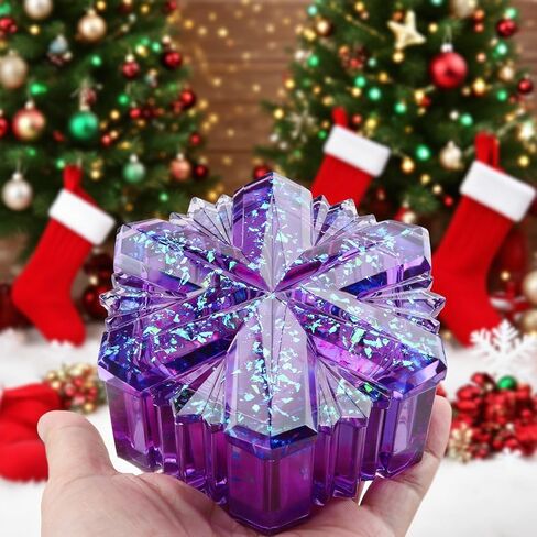Snowflake Box Resin Mold, Jars Silicone Molds with Lid for Epoxy Resin Casting for DIY Jewelry Storage Box, Candy Container, Candle Vessel, Christmas Decoration in Saudi Arabia