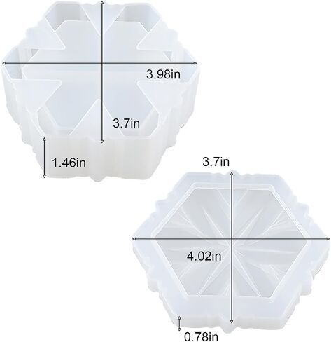 Snowflake Box Resin Mold, Jars Silicone Molds with Lid for Epoxy Resin Casting for DIY Jewelry Storage Box, Candy Container, Candle Vessel, Christmas Decoration in Saudi Arabia