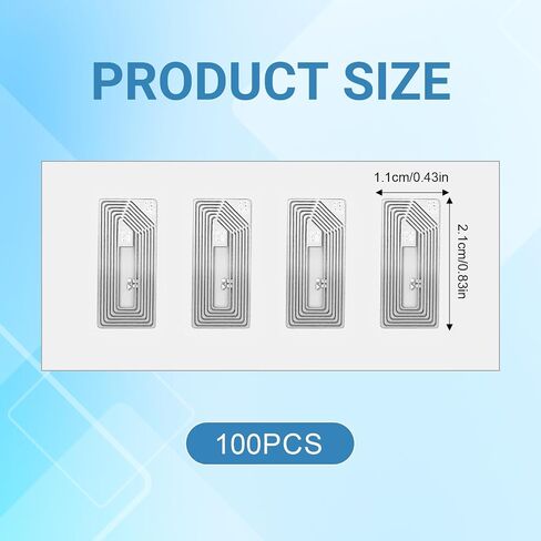 100 PCS NFC TAGS ملصقات مع رقاقة NTAG213 الأصلية ، ملصقات لاصقة واضحة علامات RFID ، ملصقات NFC ، ملصقات لاصقة إعادة الكتابة ، 144 بايت ذاكرة in Kuwait