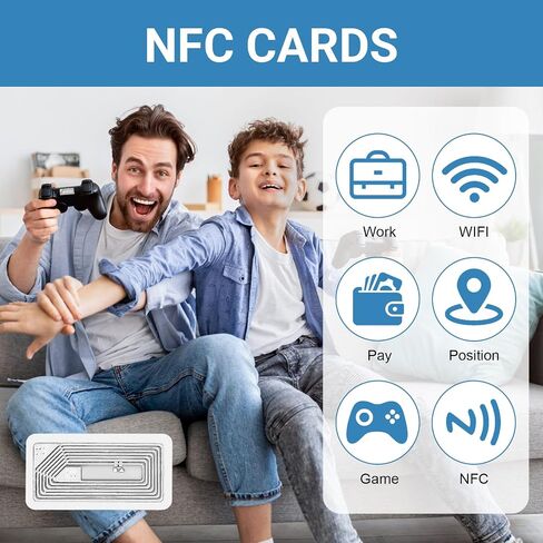 100 PCS NFC TAGS ملصقات مع رقاقة NTAG213 الأصلية ، ملصقات لاصقة واضحة علامات RFID ، ملصقات NFC ، ملصقات لاصقة إعادة الكتابة ، 144 بايت ذاكرة in Kuwait