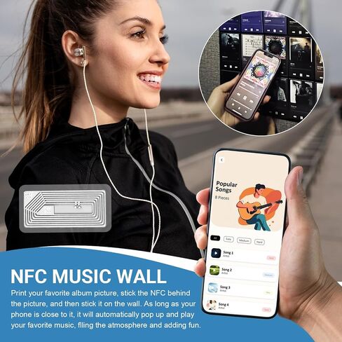 100 PCS NFC TAGS ملصقات مع رقاقة NTAG213 الأصلية ، ملصقات لاصقة واضحة علامات RFID ، ملصقات NFC ، ملصقات لاصقة إعادة الكتابة ، 144 بايت ذاكرة in Kuwait
