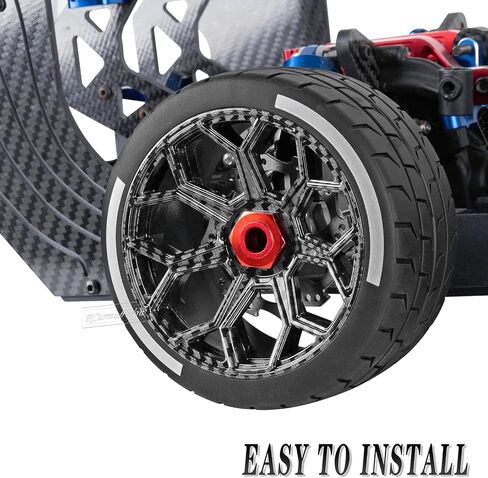 عجلات وإطارات RC لـ 1/8 Typhon 6S BLX ، 1/7 مخالفة 6S BLX ، عجلات لا حدود لها ، RC وإطارات RC إطارات إطارات إطارات إطارات سريعة ، أسود مع الكربون in Saudi Arabia