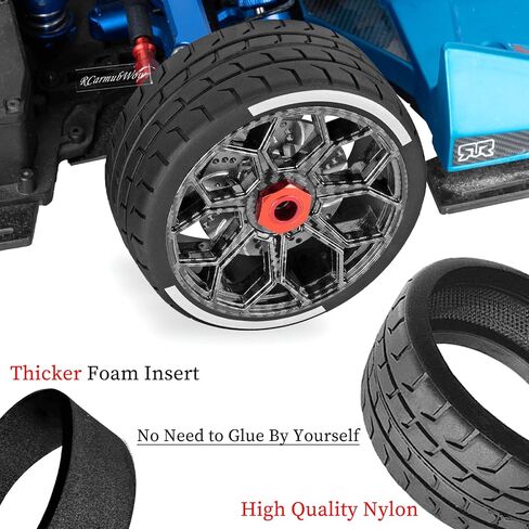 عجلات وإطارات RC لـ 1/8 Typhon 6S BLX ، 1/7 مخالفة 6S BLX ، عجلات لا حدود لها ، RC وإطارات RC إطارات إطارات إطارات إطارات سريعة ، أسود مع الكربون in Saudi Arabia