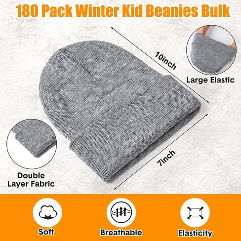 Toulite 100 Pcs Winter Beanies Gloves, Winter Hats Gloves Bulk for Toddler, Gloves and Hats for Kids Bulk, Children Warm Cold Weather Hats for Children School Donation Set in Saudi Arabia