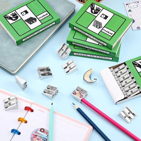 180 PCS Operation Christmas Attrics Bulk Metal Pencil Sharpener 2 Holes Manual Handheld Pencil Sharea in Kuwait
