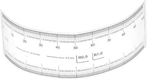 PATIKIL Film Flexible Ruler 40cm 0.1mm Scale with R Angle and Width Lines Clear PET Plastic Soft Folding Straight Ruler for Factory, Transparent, 1 Pcs in Saudi Arabia