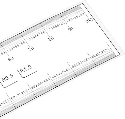 PATIKIL Film Flexible Ruler 40cm 0.1mm Scale with R Angle and Width Lines Clear PET Plastic Soft Folding Straight Ruler for Factory, Transparent, 1 Pcs in Saudi Arabia