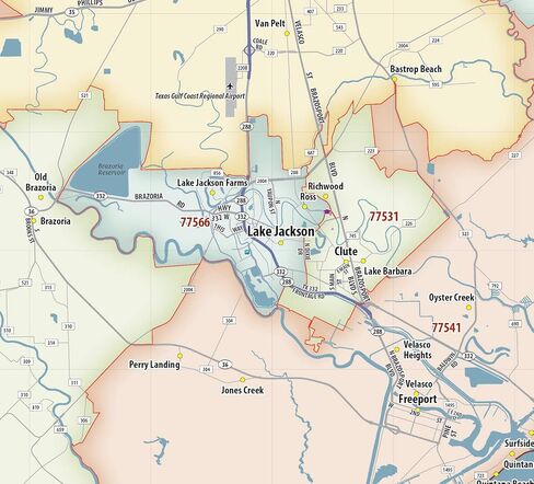 Houston TX ZIP Code Laminated Map (48" wide x 59" tall) in Saudi Arabia