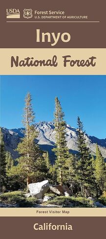 United States Department of Agriculture Inyo National Forest Forest Visitor Map (California) - Topographic - Full Color - Matte Finish - 24 x 36 Inches - Maps in Saudi Arabia