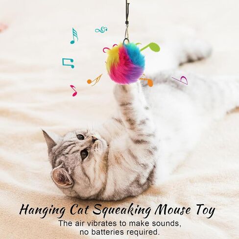 Self Play Cat Toy for Door Frame Hanging Cat Rope Toy for Indoor Cats 360 Rotation Cotton Rope Independent Play Hanging Door Frame Cats Toys Kitten String Teaser Safe Pet Wand Spring Toys in Saudi Arabia