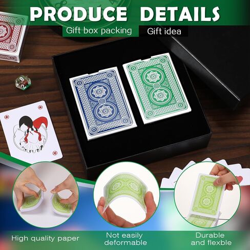 Zubebe 6 Decks Playing Cards Gift Set, Decks of Cards Poker Cards Standard Playing Card with 3 Black Gift Boxes with Lids for Card Activities Party Supplies Games(Multicolor) in Saudi Arabia