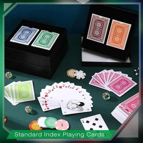 Zubebe 6 Decks Playing Cards Gift Set, Decks of Cards Poker Cards Standard Playing Card with 3 Black Gift Boxes with Lids for Card Activities Party Supplies Games(Multicolor) in Saudi Arabia