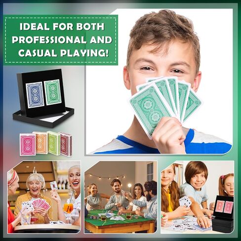 Zubebe 6 Decks Playing Cards Gift Set, Decks of Cards Poker Cards Standard Playing Card with 3 Black Gift Boxes with Lids for Card Activities Party Supplies Games(Multicolor) in Saudi Arabia
