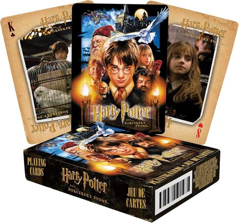 Aquarius Harry Potter Play Cards - سطح البطاقات الحجرية في Sorcerer لألعاب الورق المفضلة لديك - Permense و Combicibles مرخصة رسميًا in Saudi Arabia