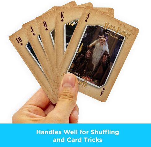 Aquarius Harry Potter Play Cards - سطح البطاقات الحجرية في Sorcerer لألعاب الورق المفضلة لديك - Permense و Combicibles مرخصة رسميًا in Saudi Arabia