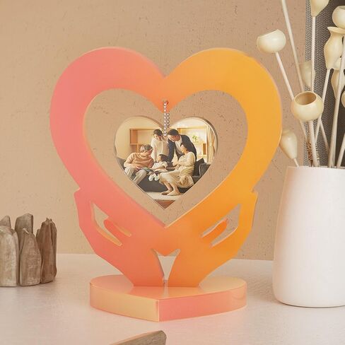 2 PCS Heart Photo Frame Mould Mould مع 10 سلاسل قالب راتنج الايبوكسي لعرض الصور DIY ، ديكور الزفاف ، الديكور المنزل ، تذكار الذاكرة (القلب) in Kuwait