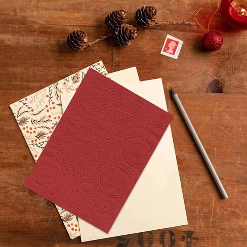 HIENAJ 3D Textured Impressions Background Embossing Folder - Happy Birthday Words Pattern - Plastic Template for Card Making, Scrapbooking, Paper Craft, Album Stamps, and DIY Décor in Saudi Arabia