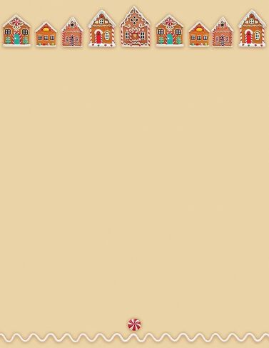 Great Papers! Stationery Letterhead, Gingerbread Sugarplum, 8.5"x11", Printer Friendly, 50 Sheets (2024033) in Saudi Arabia