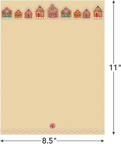 Great Papers! Stationery Letterhead, Gingerbread Sugarplum, 8.5"x11", Printer Friendly, 50 Sheets (2024033) in Saudi Arabia
