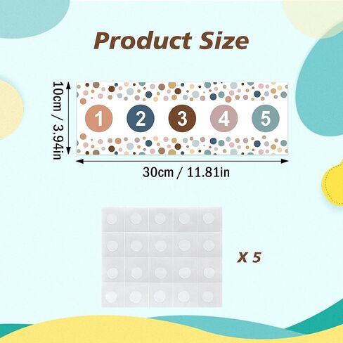 32.8 Feet Number Line Bulletin Board Border, 1 to 100 Boho Polka Dot Number Line Bulletin Border Numbers Borders Trim for Back to School Classroom Office Bulletin Boards Wall Decor in Saudi Arabia